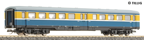Passenger car type E5 in Leipziger S-Bahn livery (suitable to set 01476, 01477)<br /><a href='images/pictures/Tillig/13884.jpg' target='_blank'>Full size image</a>